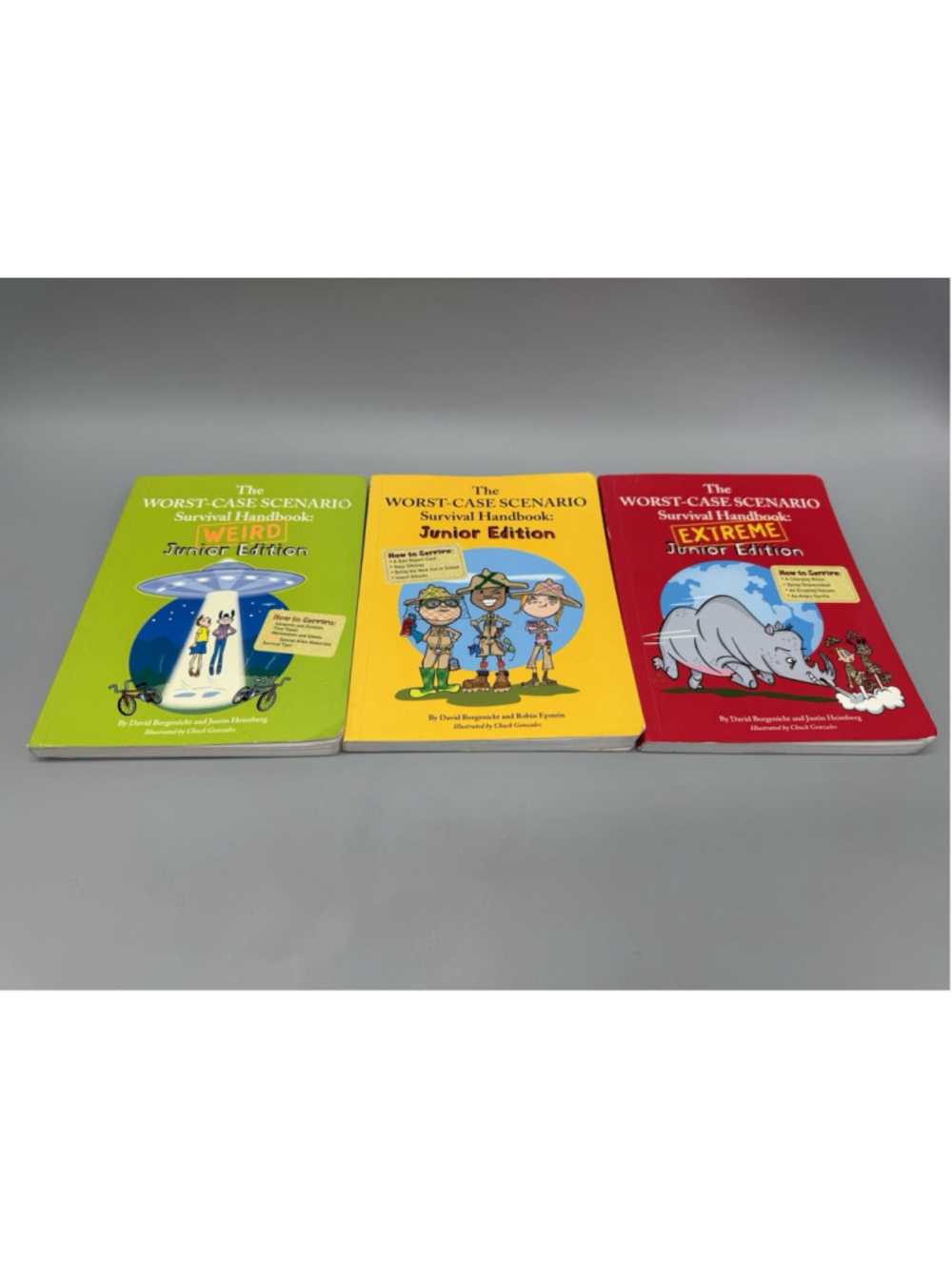 Worst Case Scenario Survival Handbook Junior Edition Lot of 3 Weird Extreme